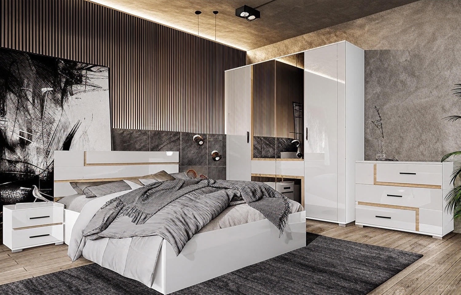 Спален комплект ARVEN WHITE