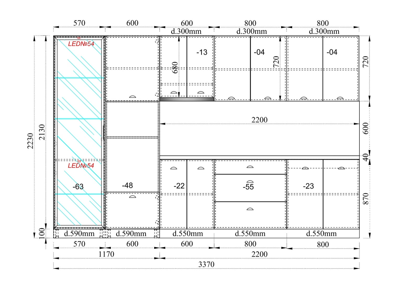 Кухня АВРОРА БЛЮ