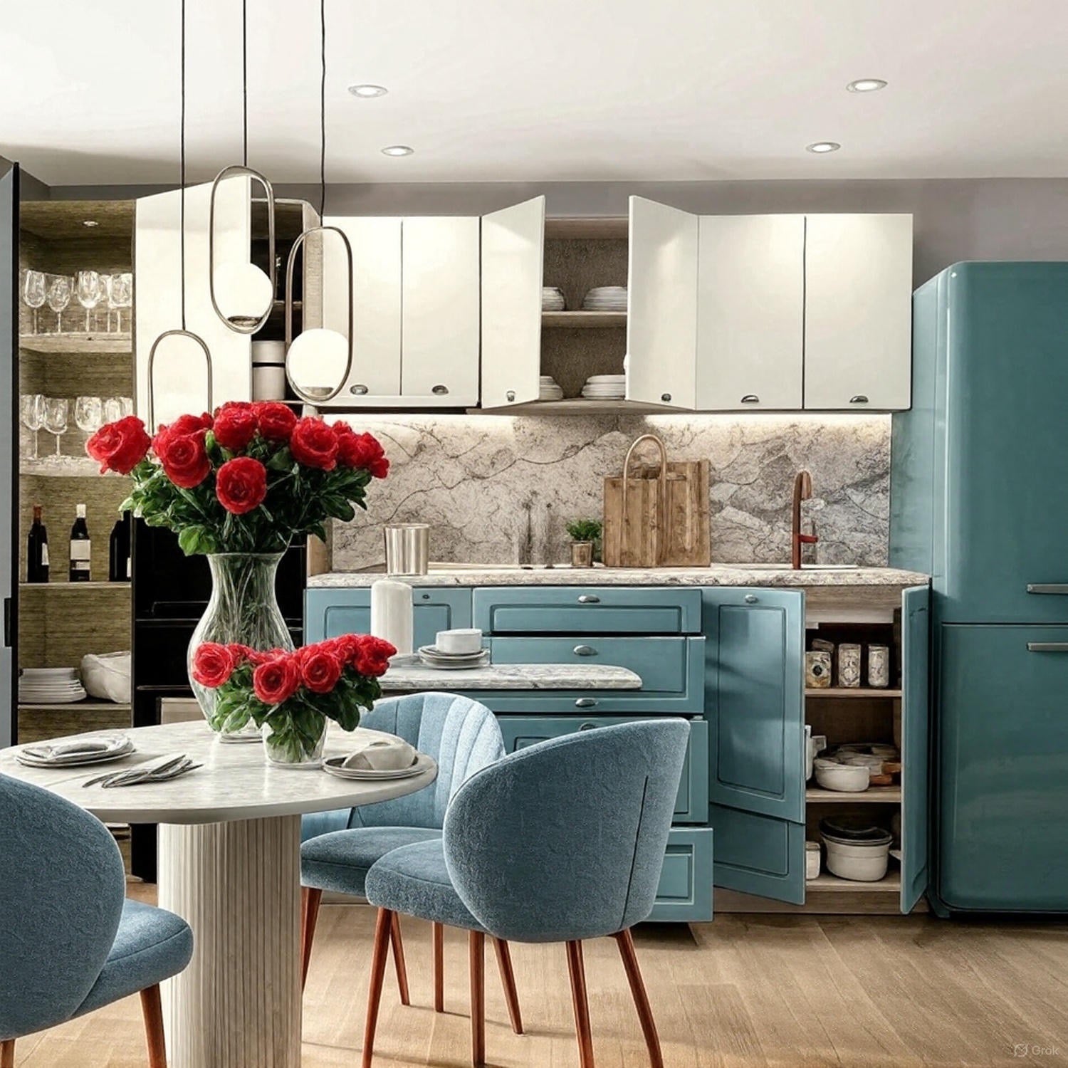 Кухня АВРОРА БЛЮ